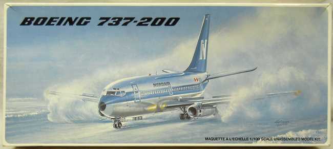 Maquettes M&B 1/100 Boeing 737 -200 Nordair - (737200), 104-100 plastic model kit